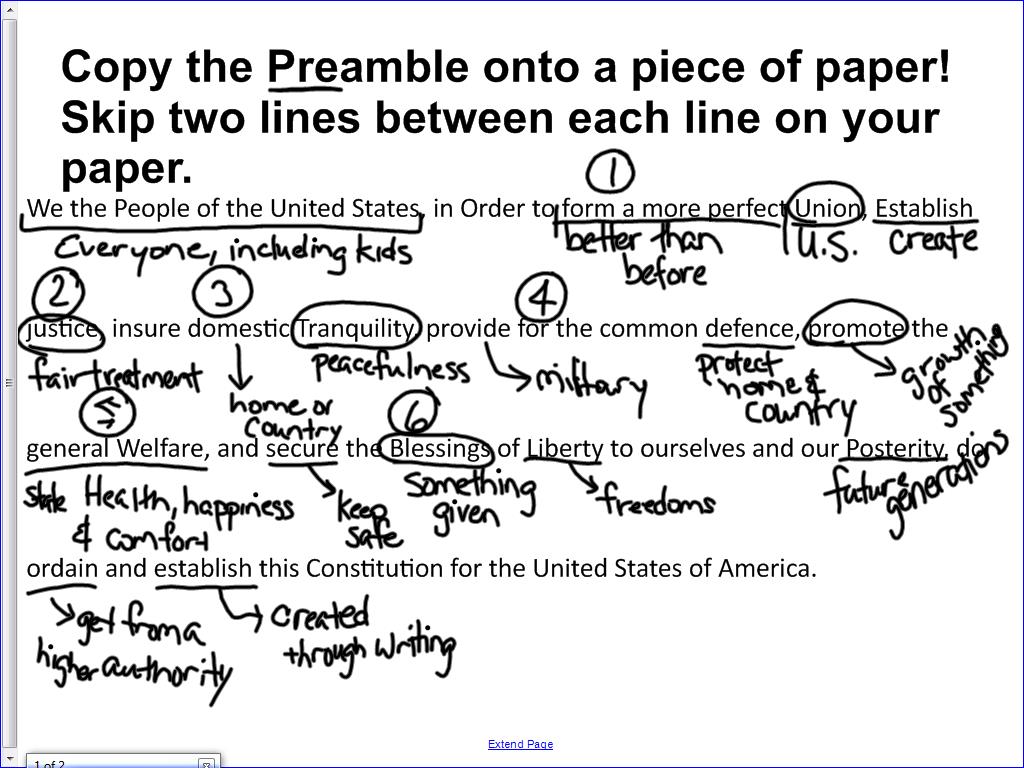 How to write a preamble essay
